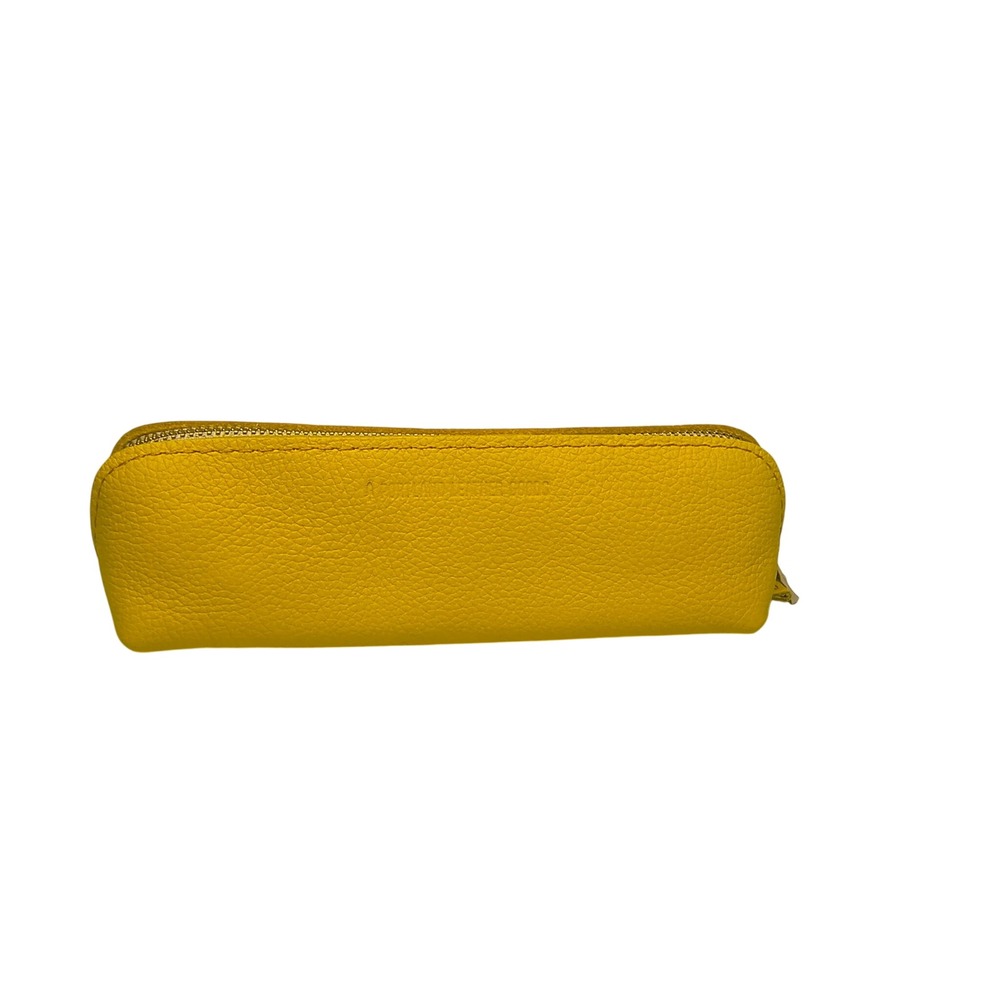 Portland Leather Goods Sidekick Pouch Canary Yellow Leather Pencil Case NEW